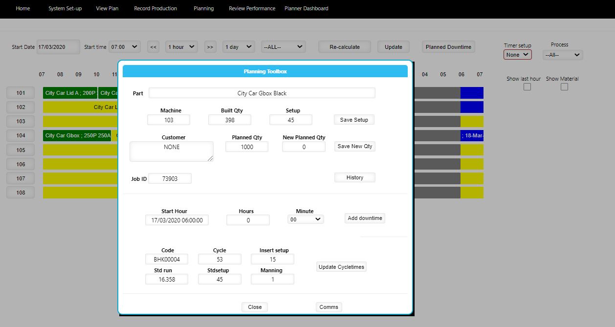 manufacturing planning software, MMS plan